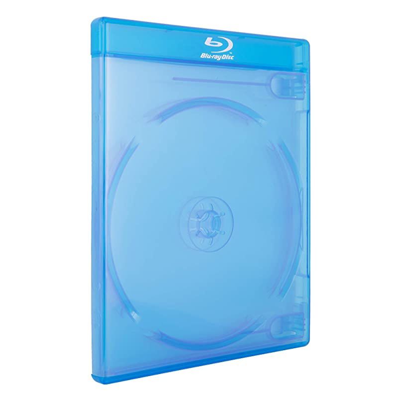 Double 2-Disc Blu-Ray Cases with 12mm Standard Thickness, Screen Printed Logo and Clear Wrap Around Sleeve (10-Pack)