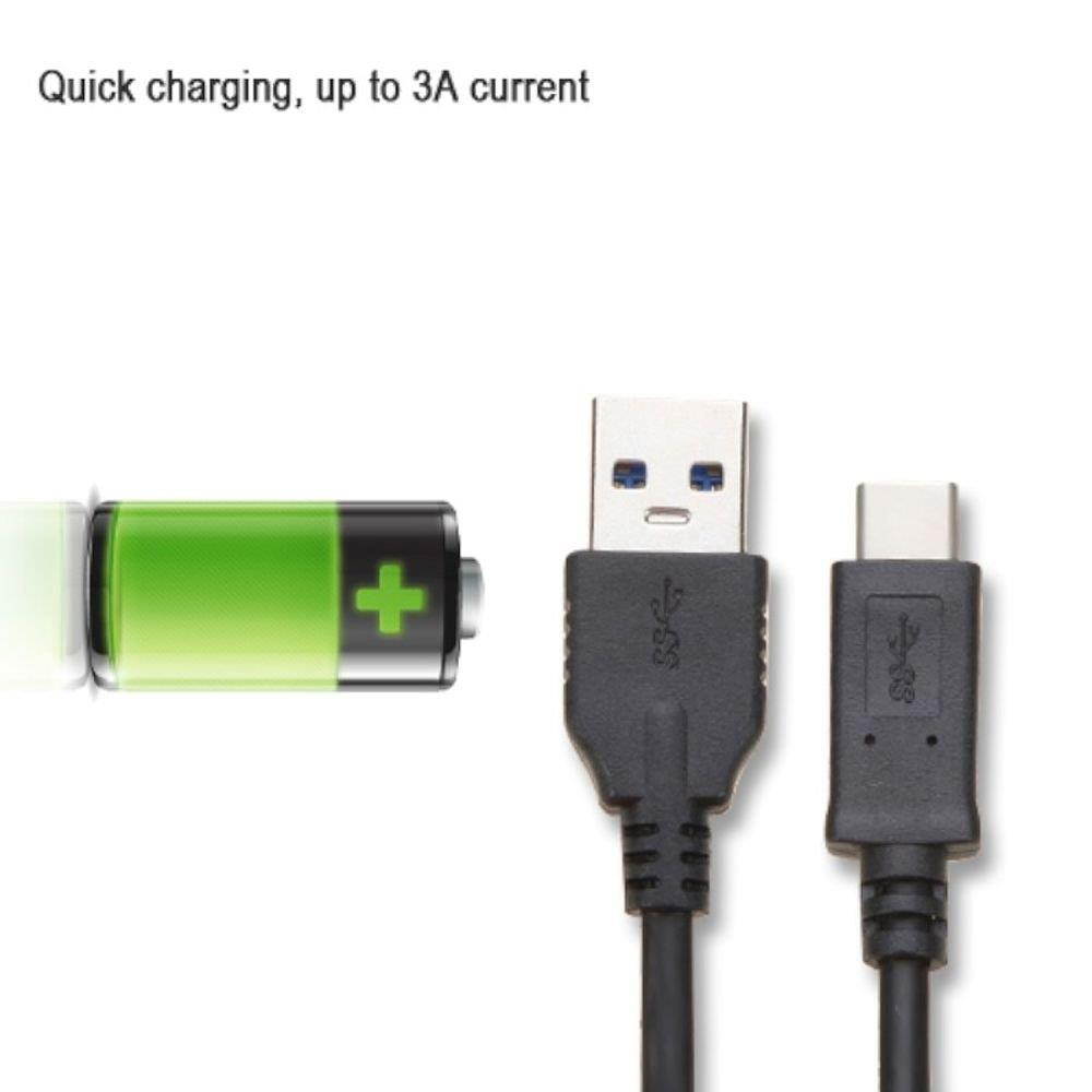 MyBat USB3.0 Type-A USB to Type-C USB Black Data Cable 3 FT