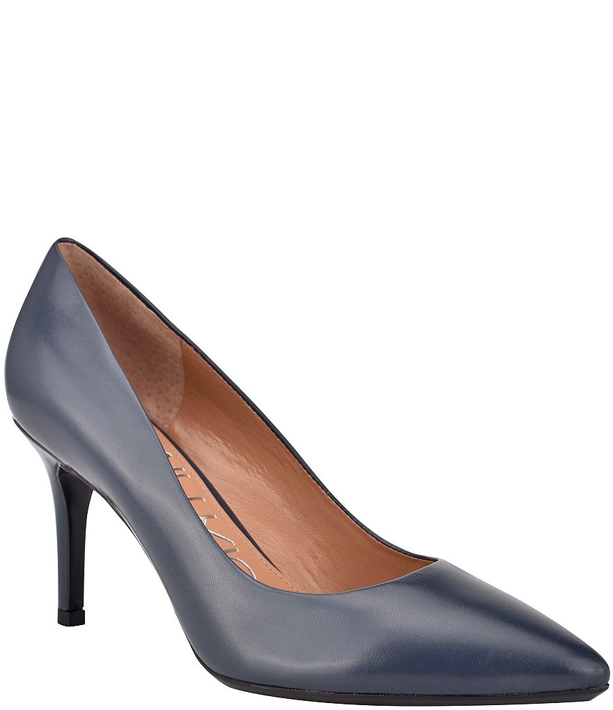 Calvin Klein Gayle Leather Pointed Toe Pumps
