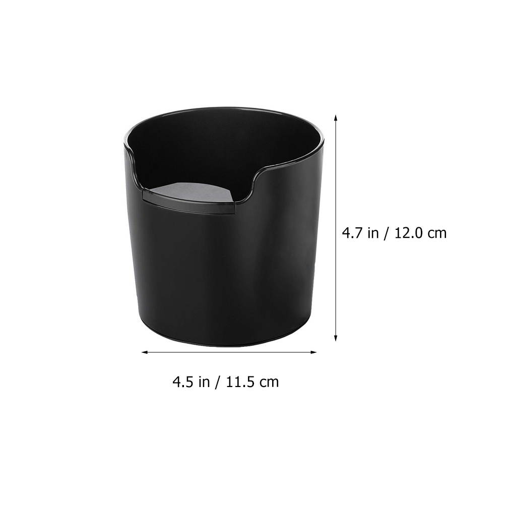 1pc Black Recycling Plastic Coffee Slag Bucket Espresso Dump Bin Coffee Knock Box