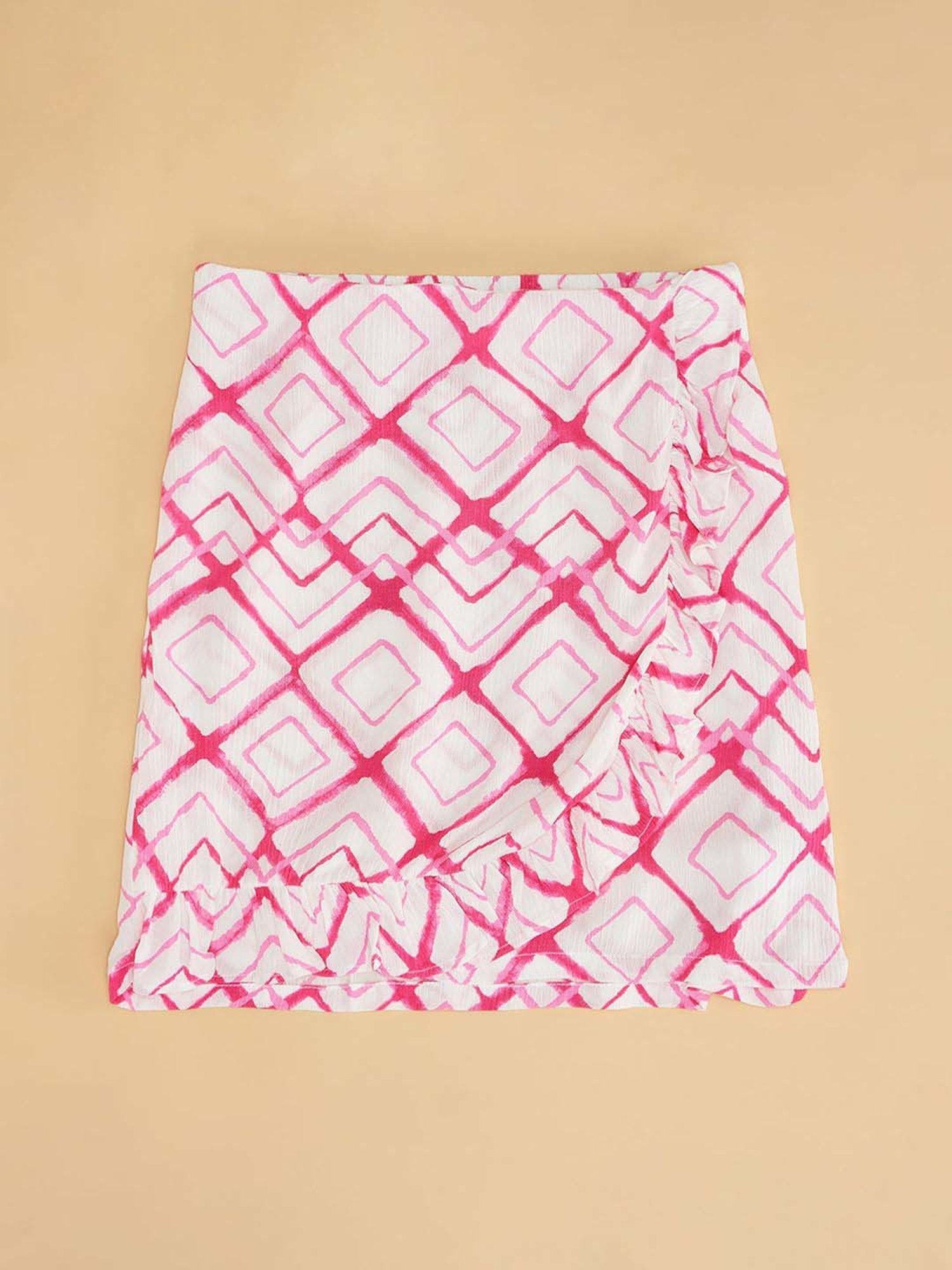 Pantaloons Junior Kids Bright White Comfort Fit Full Sleeves Skirt