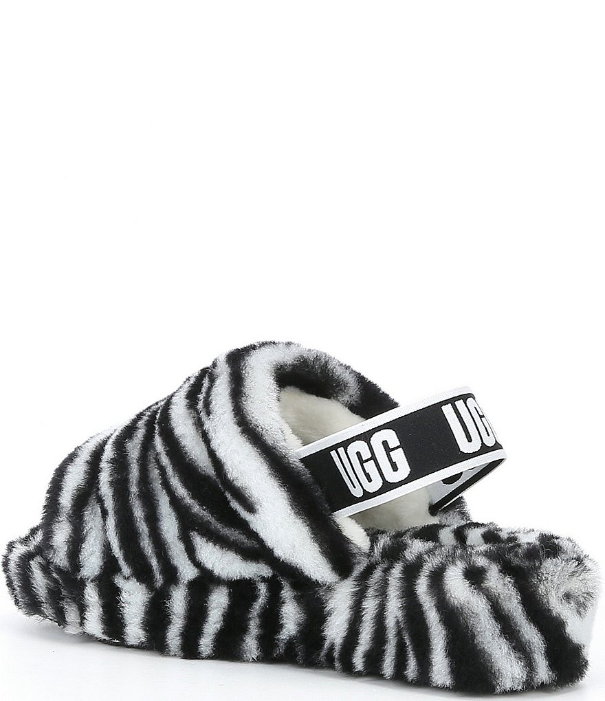 UGG&reg; Fluff Yeah Zebra Print Fur Slides