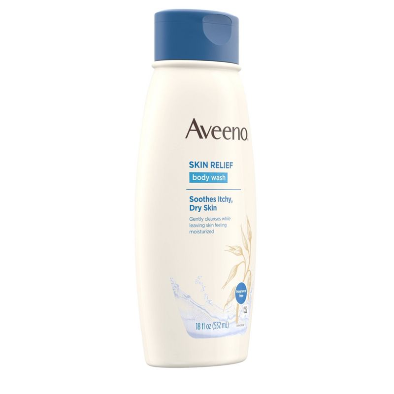 Aveeno Skin Relief Fragrance Free Body Wash for Dry Skin - 18floz