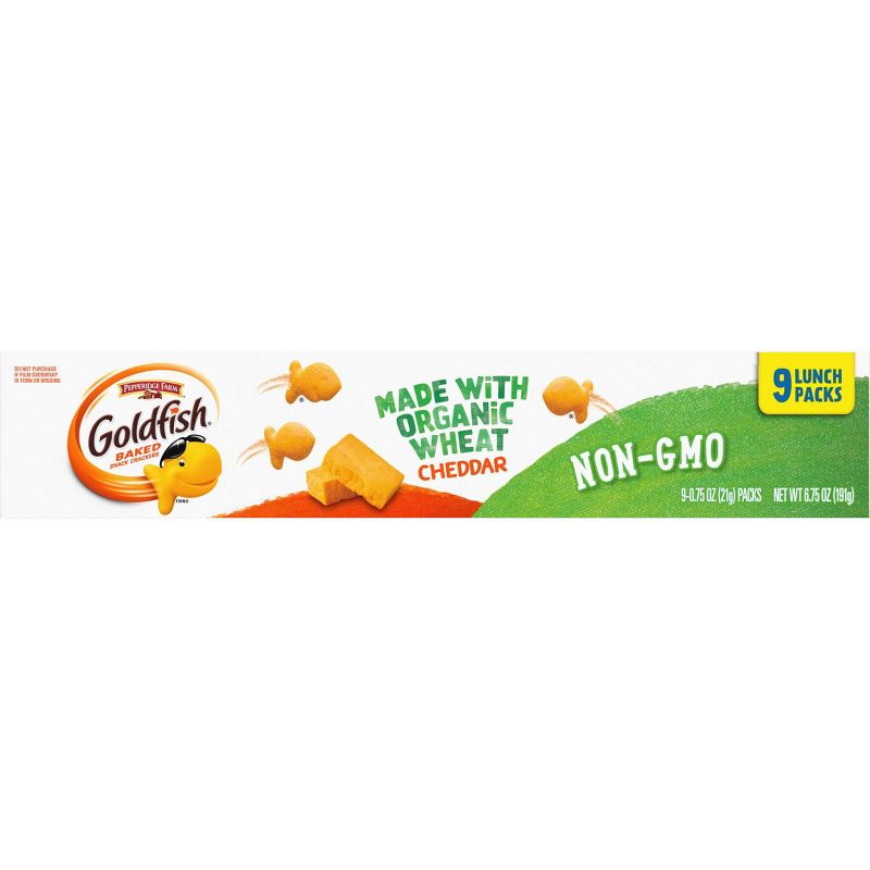 Pepperidge Farm Goldfish Organic Wheat Cheddar Crackers - .75oz/9ct