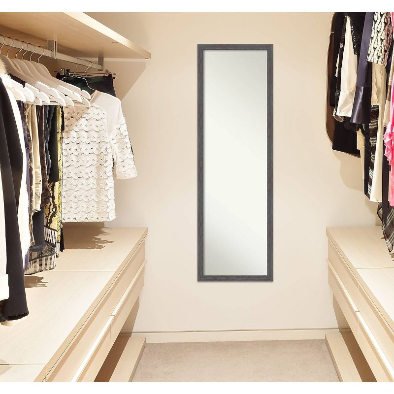 Pinstripe Framed Full Length on the Door Mirror - Amanti Art