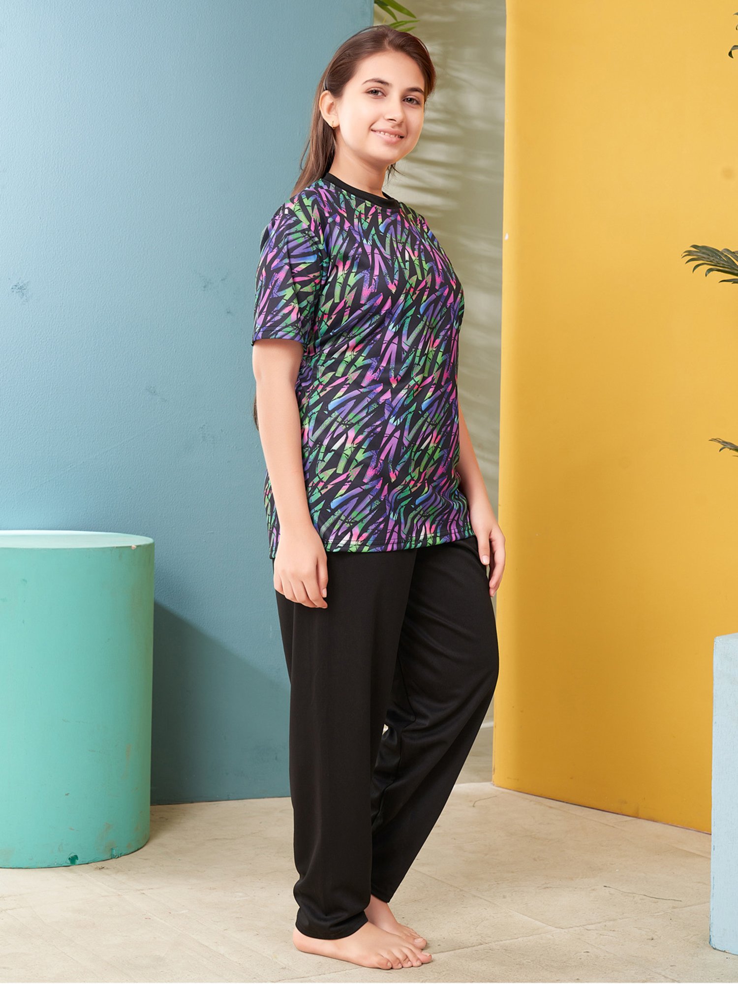 IO Kids Multicolor Printed Maillot