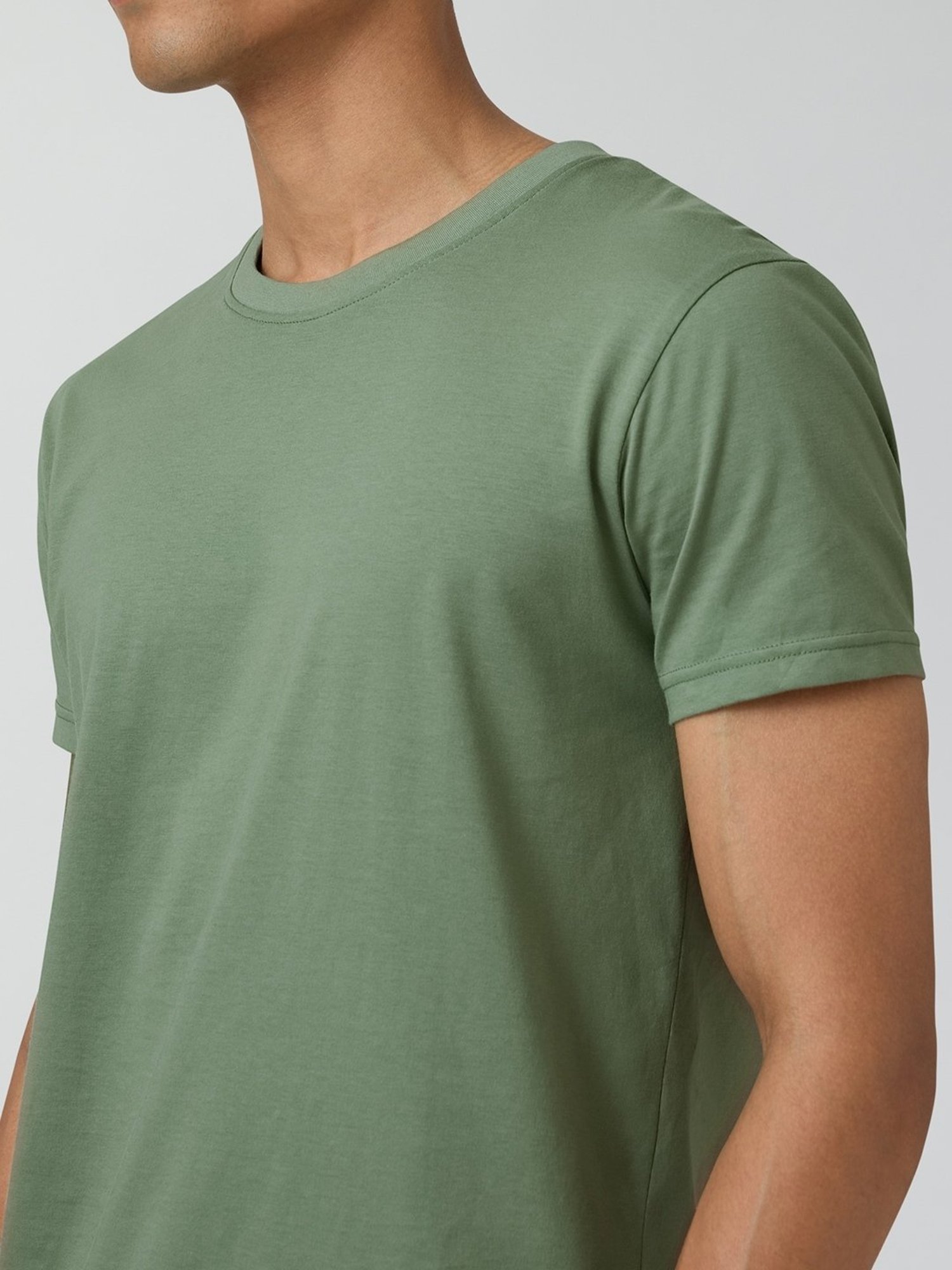 XYXX Sage Green Cotton Regular Fit Polo T-Shirt