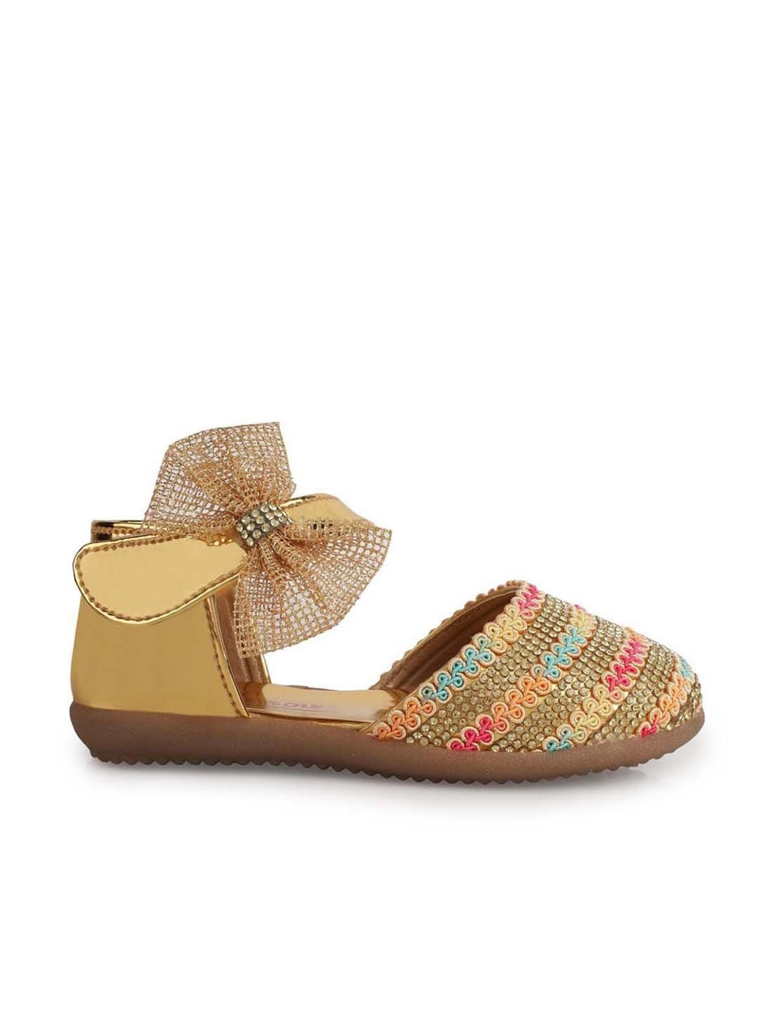 Minesole Kids Golden Ethnic Sandals
