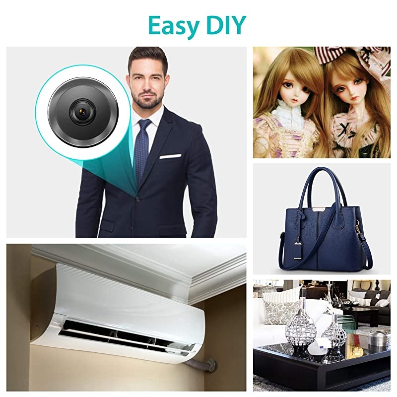 Camera Module Wireless Hidden Camera WiFi Mini Cam HD 1080P DIY Tiny Cams Small Nanny Cameras Home Security Live Streaming Through AndroidiOS App Motion Detection Alerts