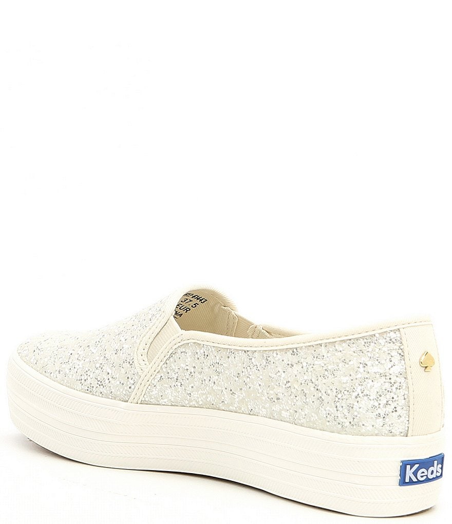 Kurt Geiger London Lexi Eagle Glitter Leather Lace-Up Sneakers