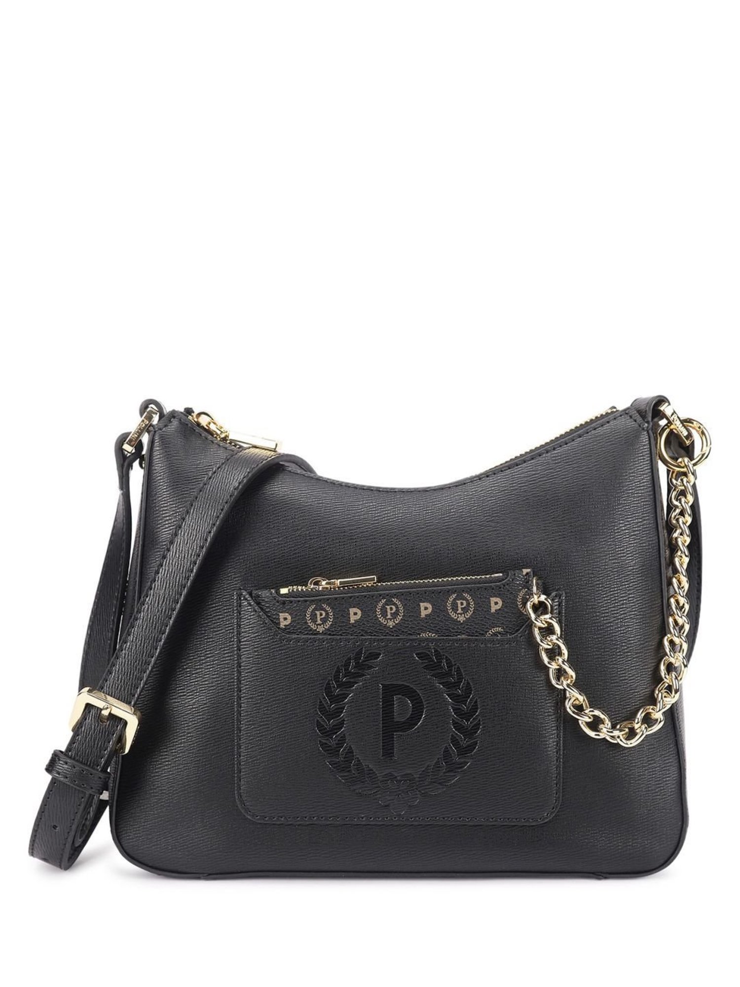 Pollini Black Large Hobo Bag