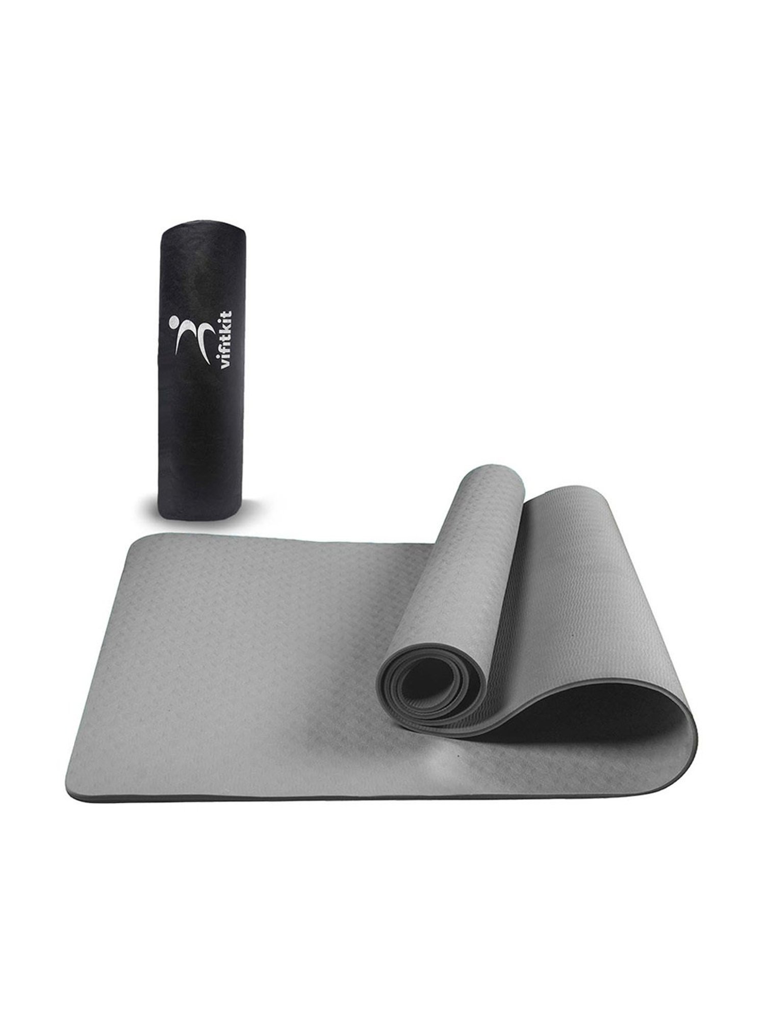 Vifitkit Anti-Skid Yoga Mat (Grey) Size - 6mm