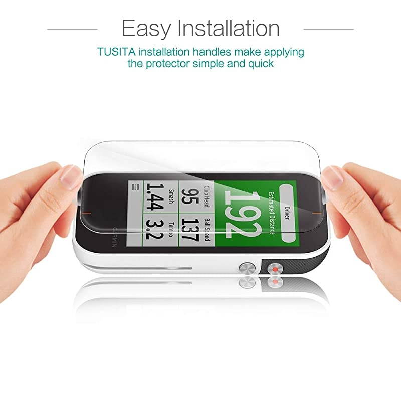 2PACK  Tempered Glass Screen Protector Bundle Compatible with Garmin Approach G80 HD Clarity Protective Film Handheld Golf GPS Accessories