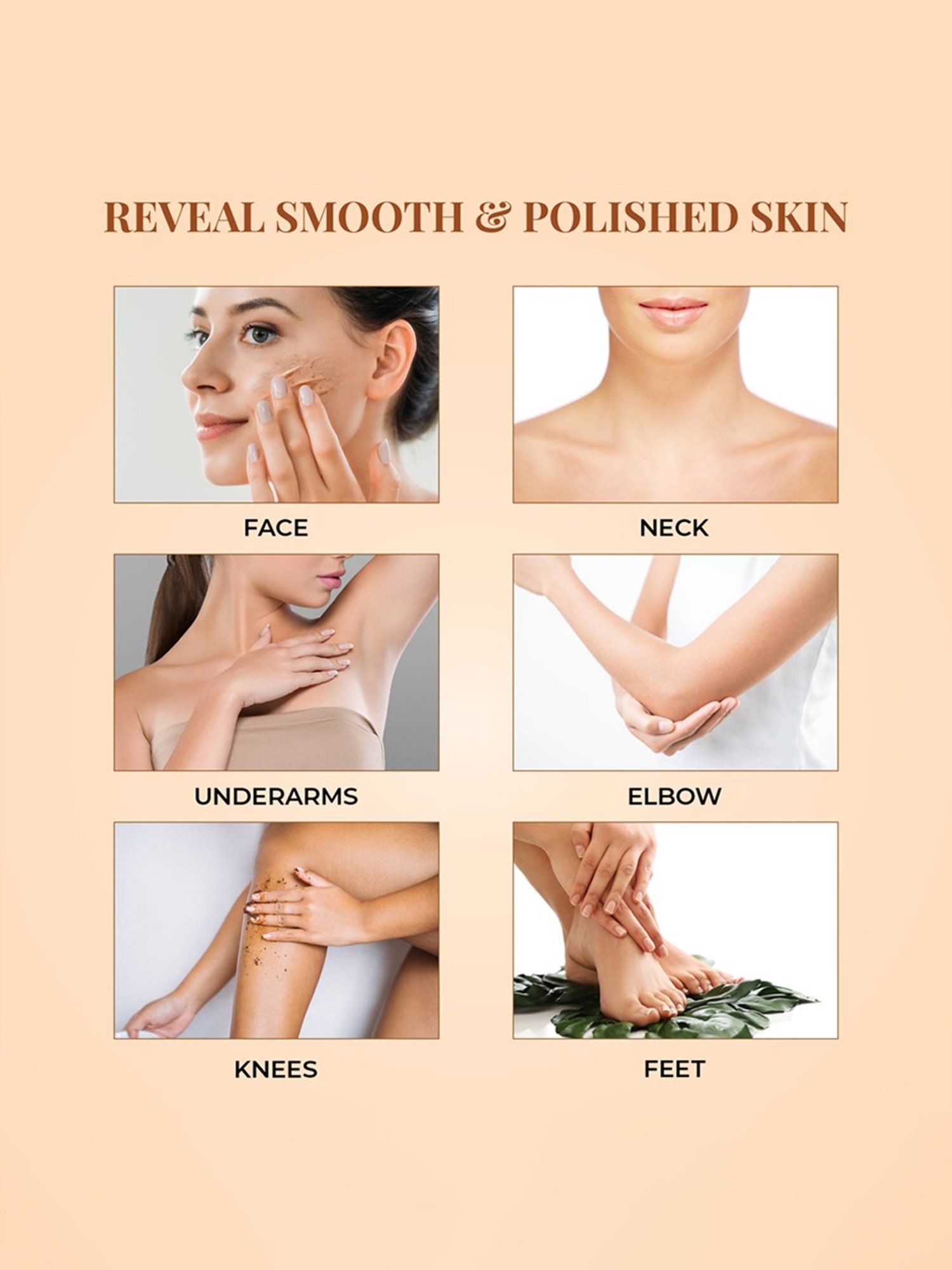 JUST HERBS Coffee + Walnut Face & Body Scrub - 100 gm