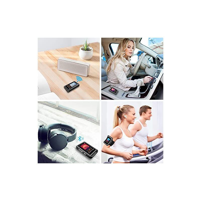 MP3 Player,  16G MP3 Player with Bluetooth 4.2, 2.4" LCD Portable HiFi Lossless Sound Music MP3 Players with FM Radio/Voice Recorder, Support up to 128GB (Headphone, Armband, Lanyard Included)