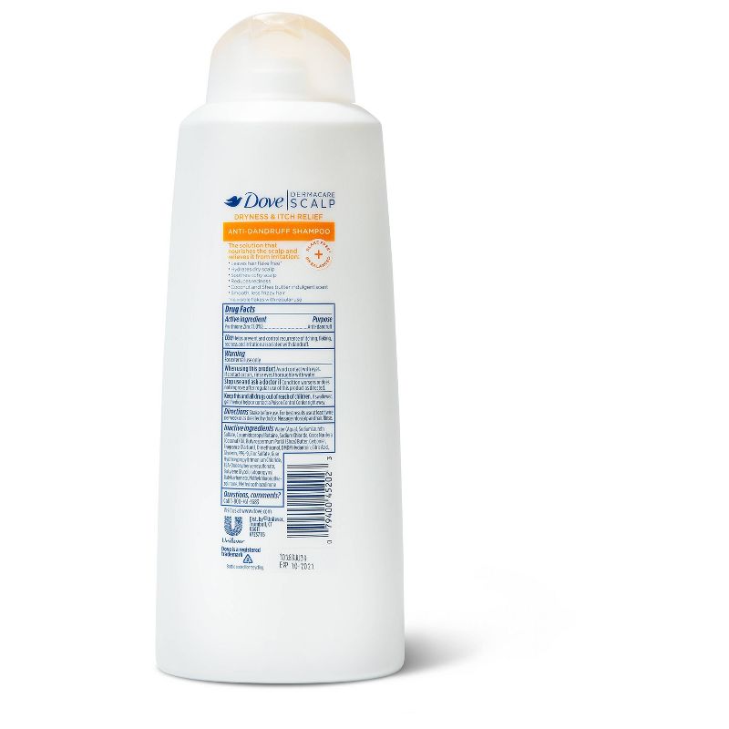 Dove DermaCare Anti Dandruff Shampoo for Scalp Dryness and Itch Relief - 4pk/20.4 fl oz each