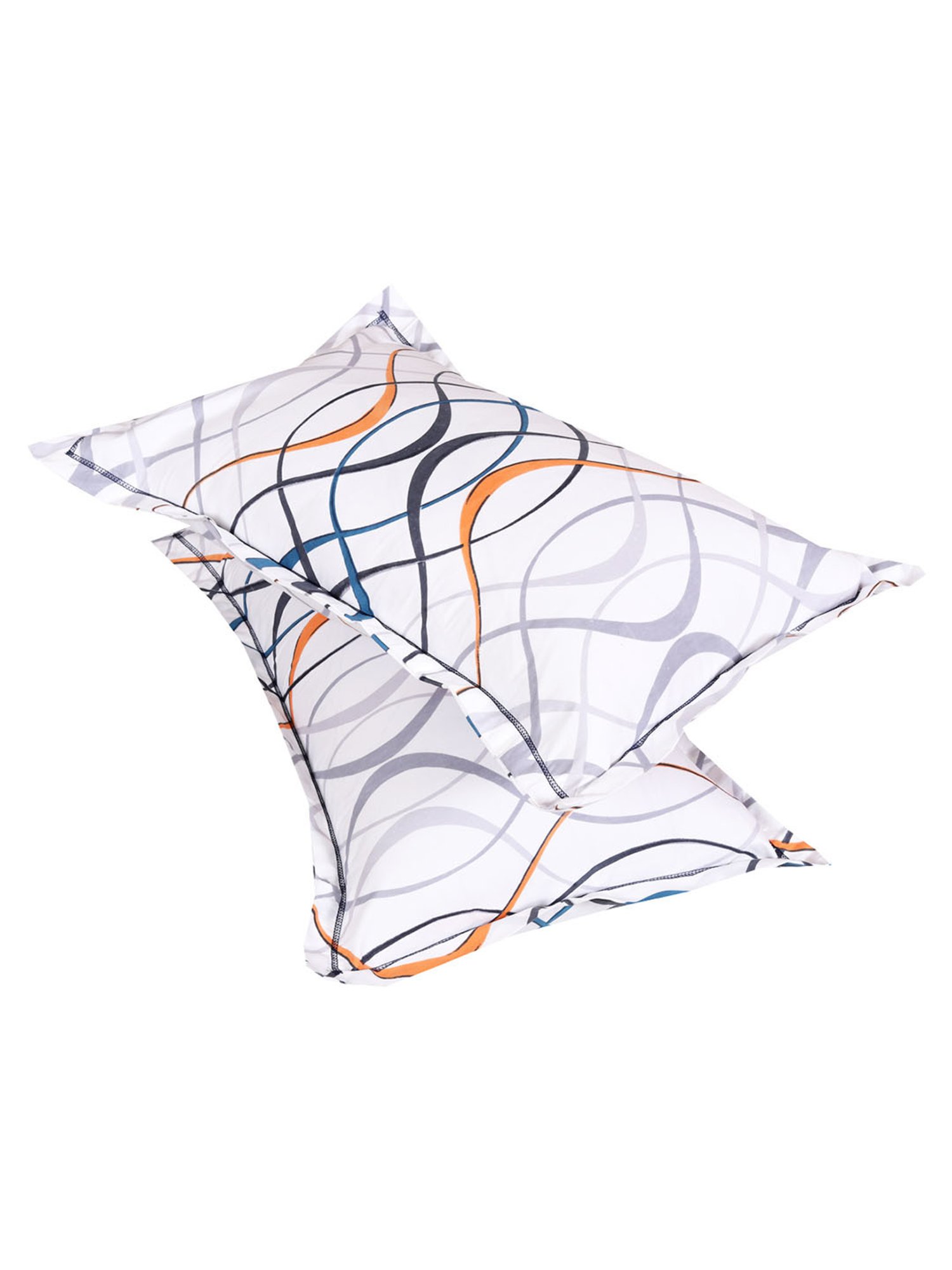 Romee White Microfibre Abstract Bed Sheets