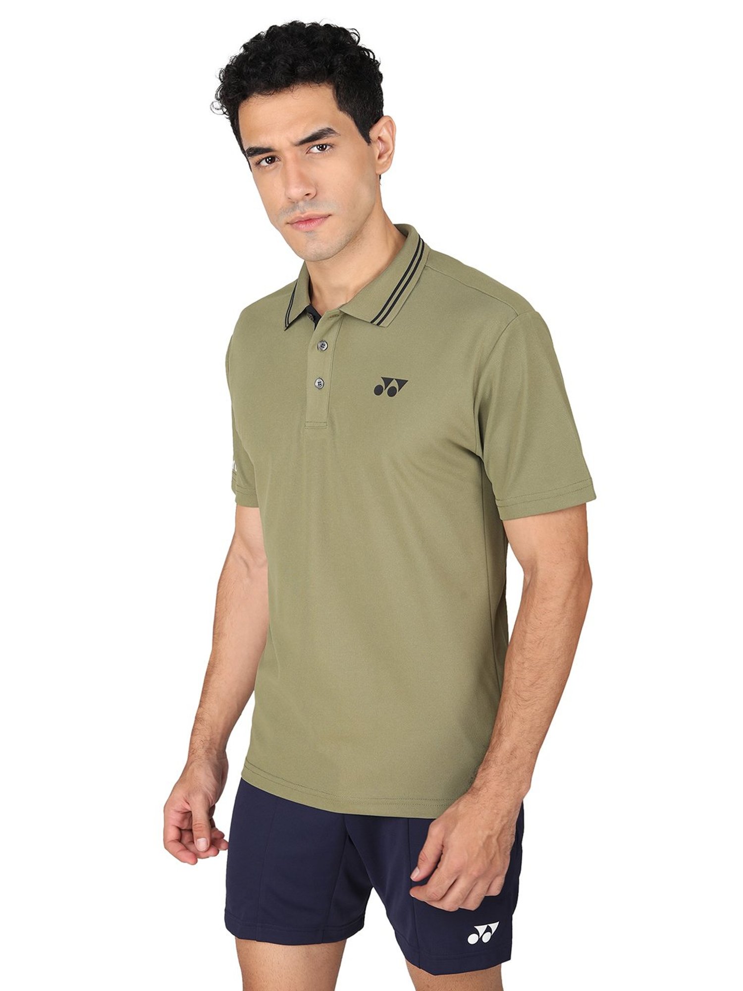 Yonex Capulet Olive Regular Fit Badminton Polo T-Shirt