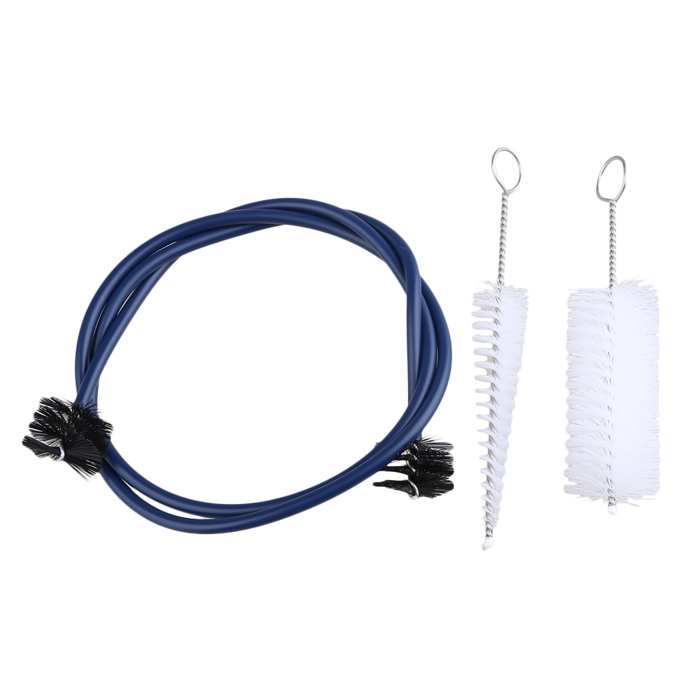 BQLZR Nylon Trumpet Cleaning Snake Brush Valve Casing Brush Maintenance Care Kit