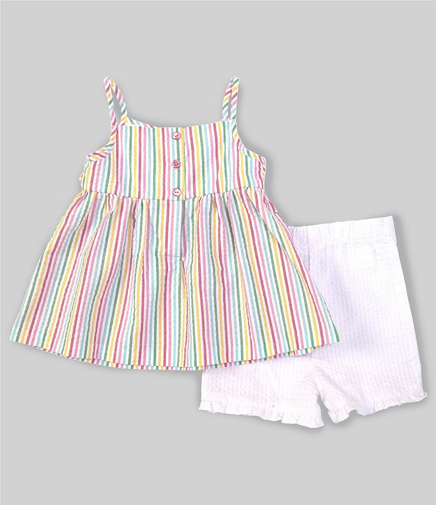 Bonnie Jean Toddler Girls 2T-4T Striped Tank Top & Ice Cream Shorts Set
