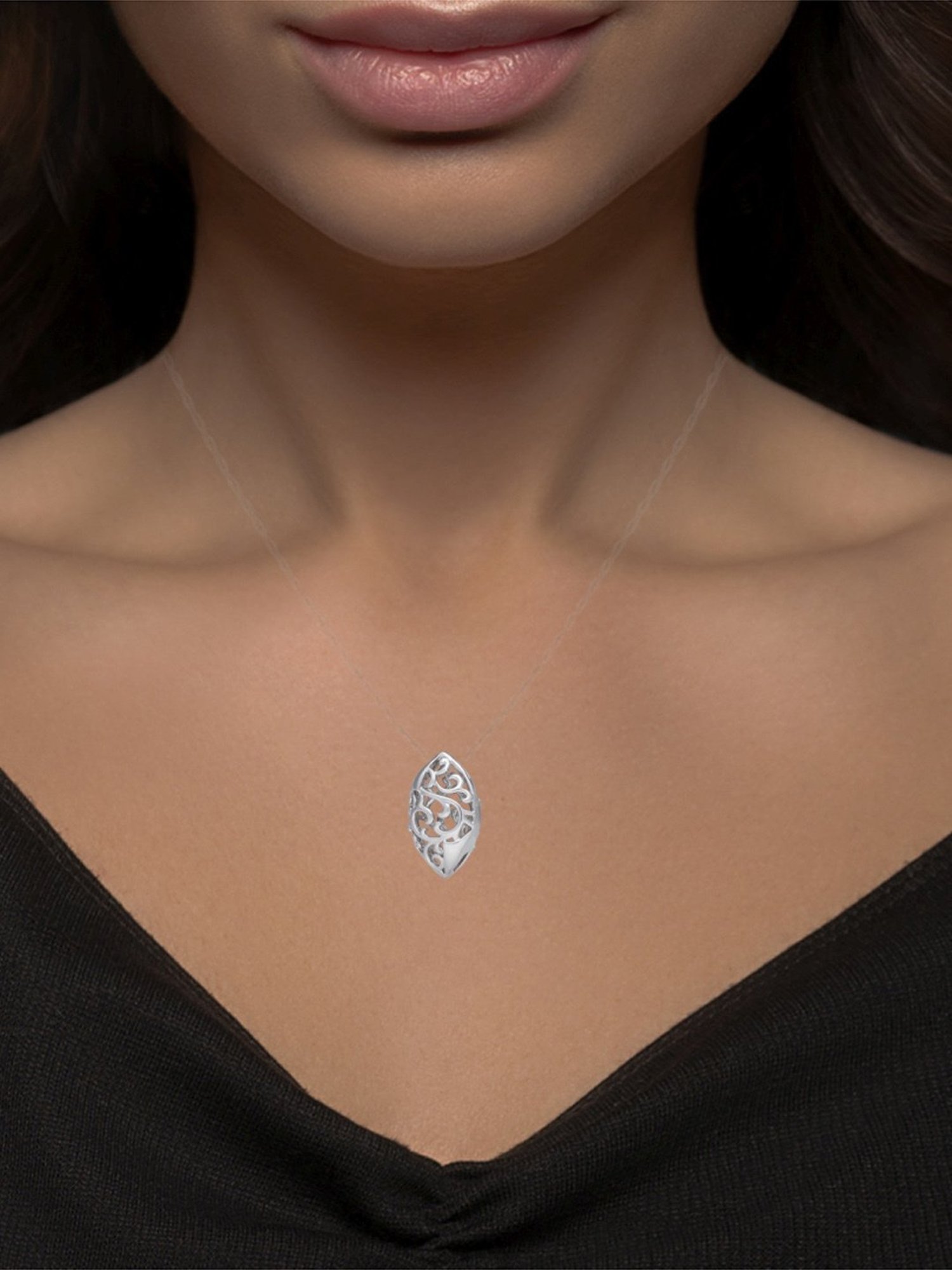 C.Krishniah Chetty Classic 950 Platinum Fancy Locket