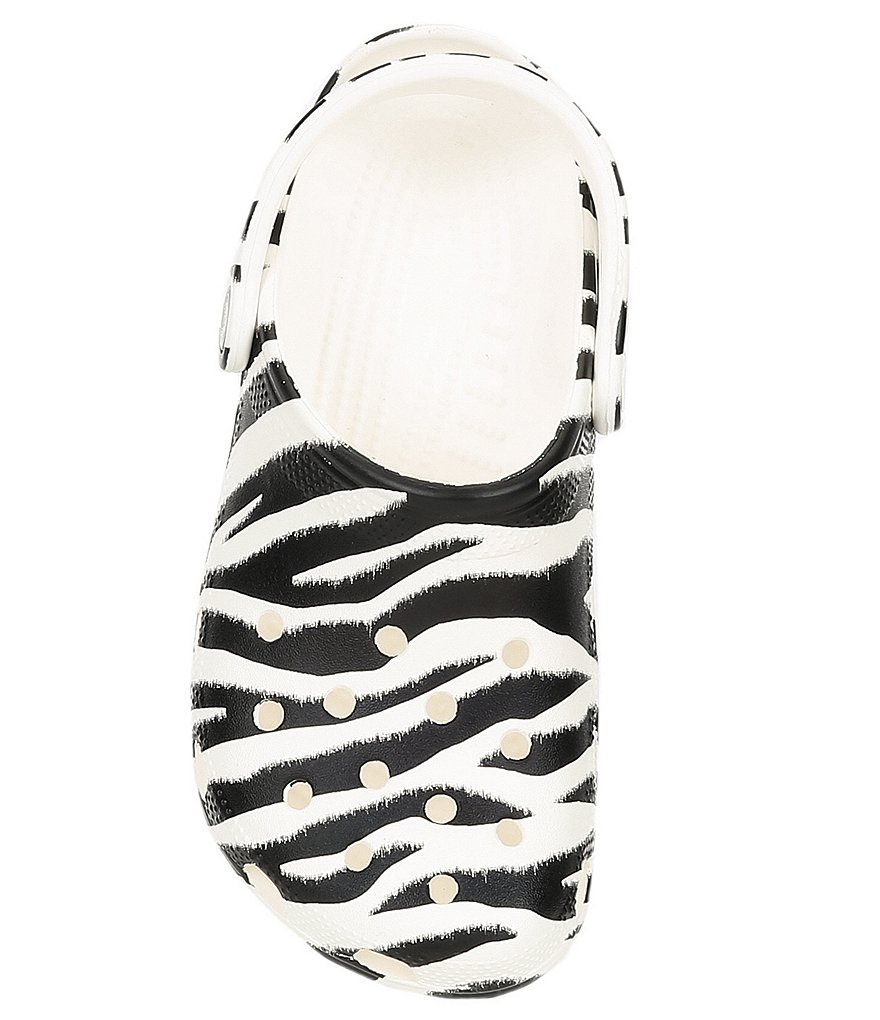 Crocs Women's Zebra Print Classic Clogs