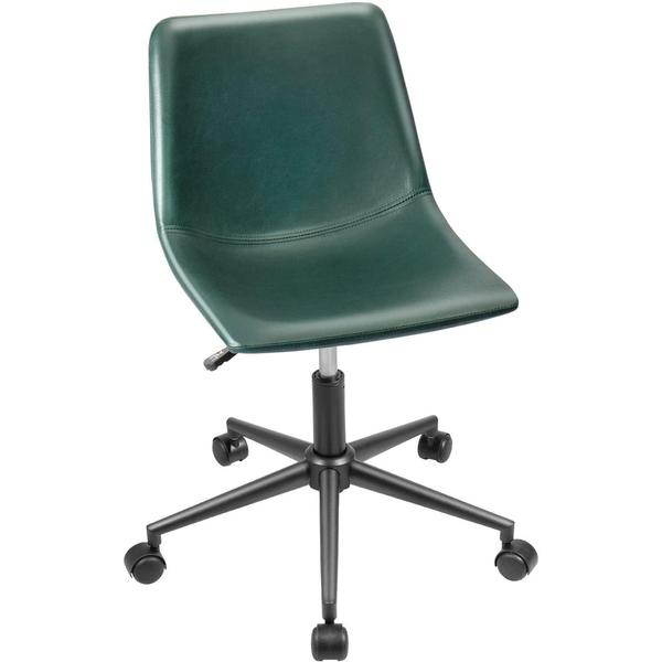 Global Leather Task Chair, Black (8993BK450/550) 
