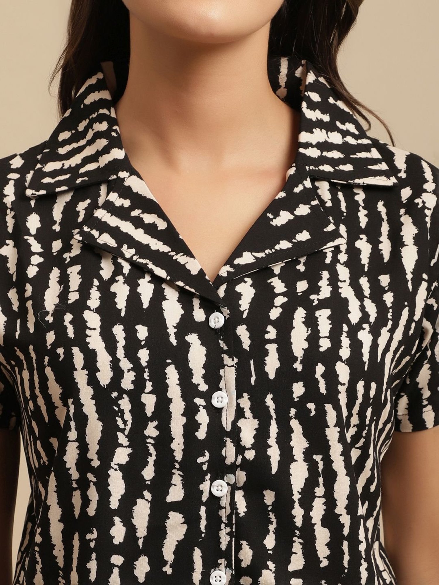 Boston Club Black Tie & Dye Shirt Pyjama Set