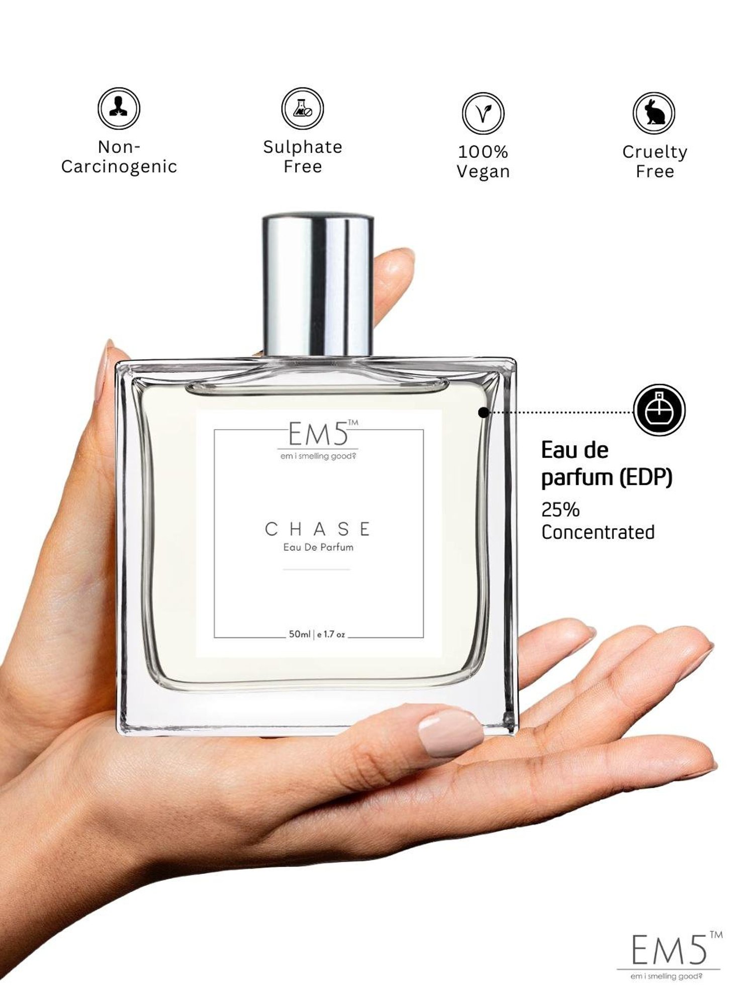 EM5 Chase Eau de Parfum for Men - 50 ml