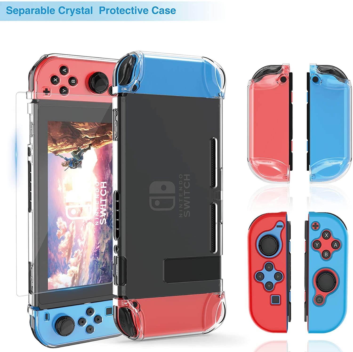 HEYSTOP 25 in 1 Accessories Bundle Compatible with Nintendo Switch,Carry Case, PlayStand, Joycon ,Steering Wheel, Joycon Grip, Screen Protector, Protective Case Cover, Controller Charge Dock &More