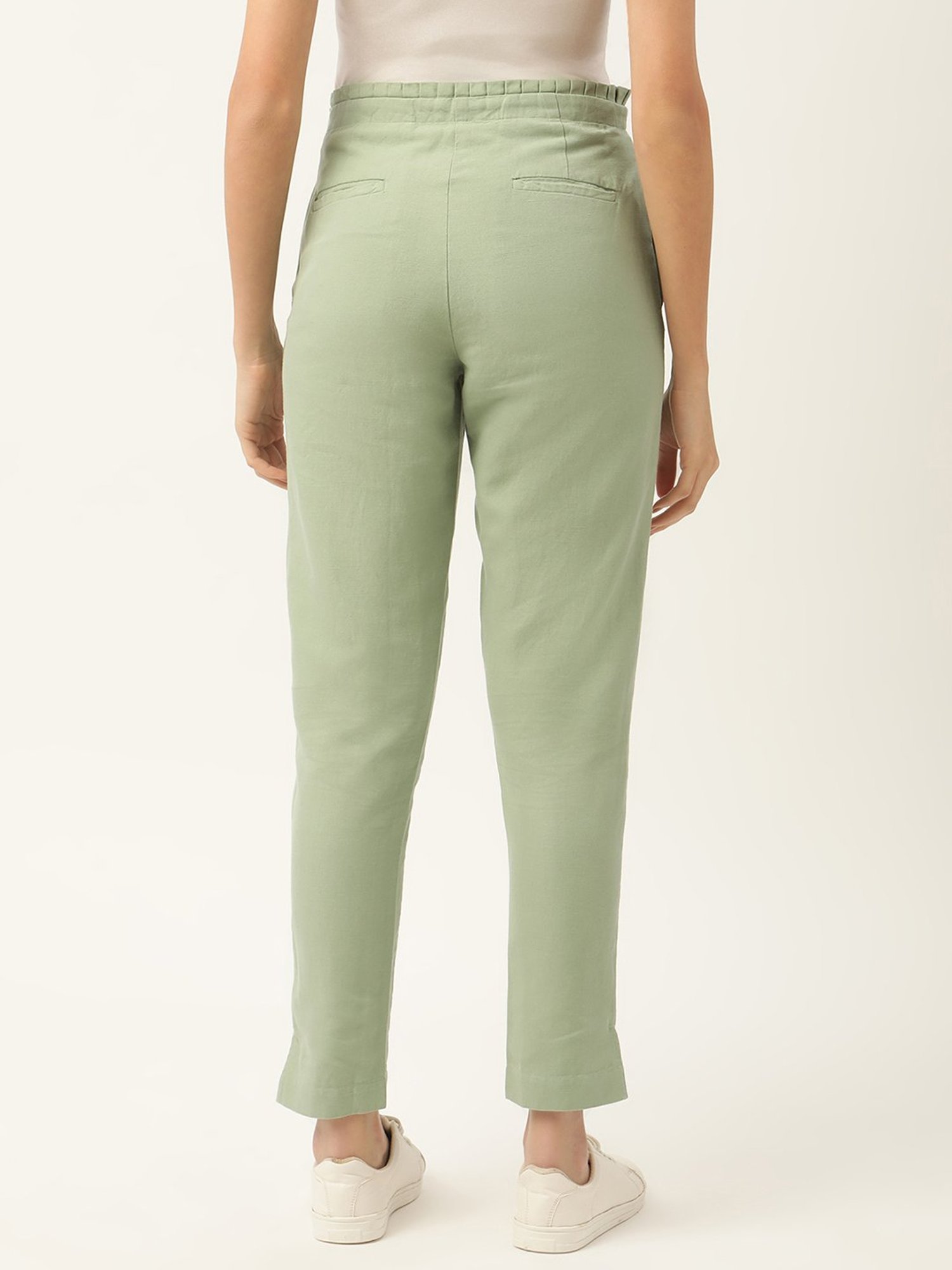 Rooted Green Drawstring Trousers