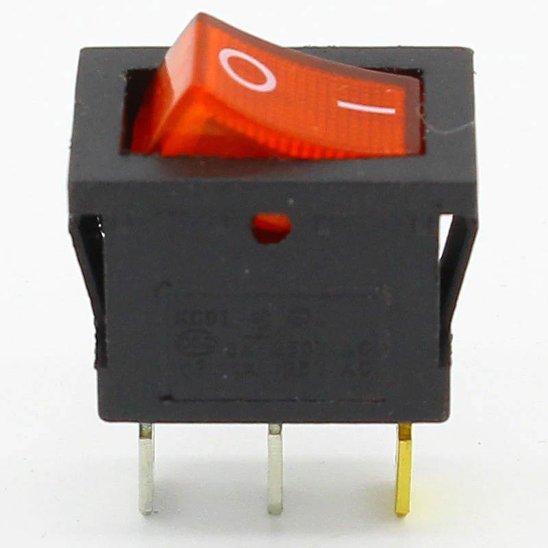 1pcs Mini 3 Pin Dashboard On Off Position Rocker Switch Illuminated Spst with Light