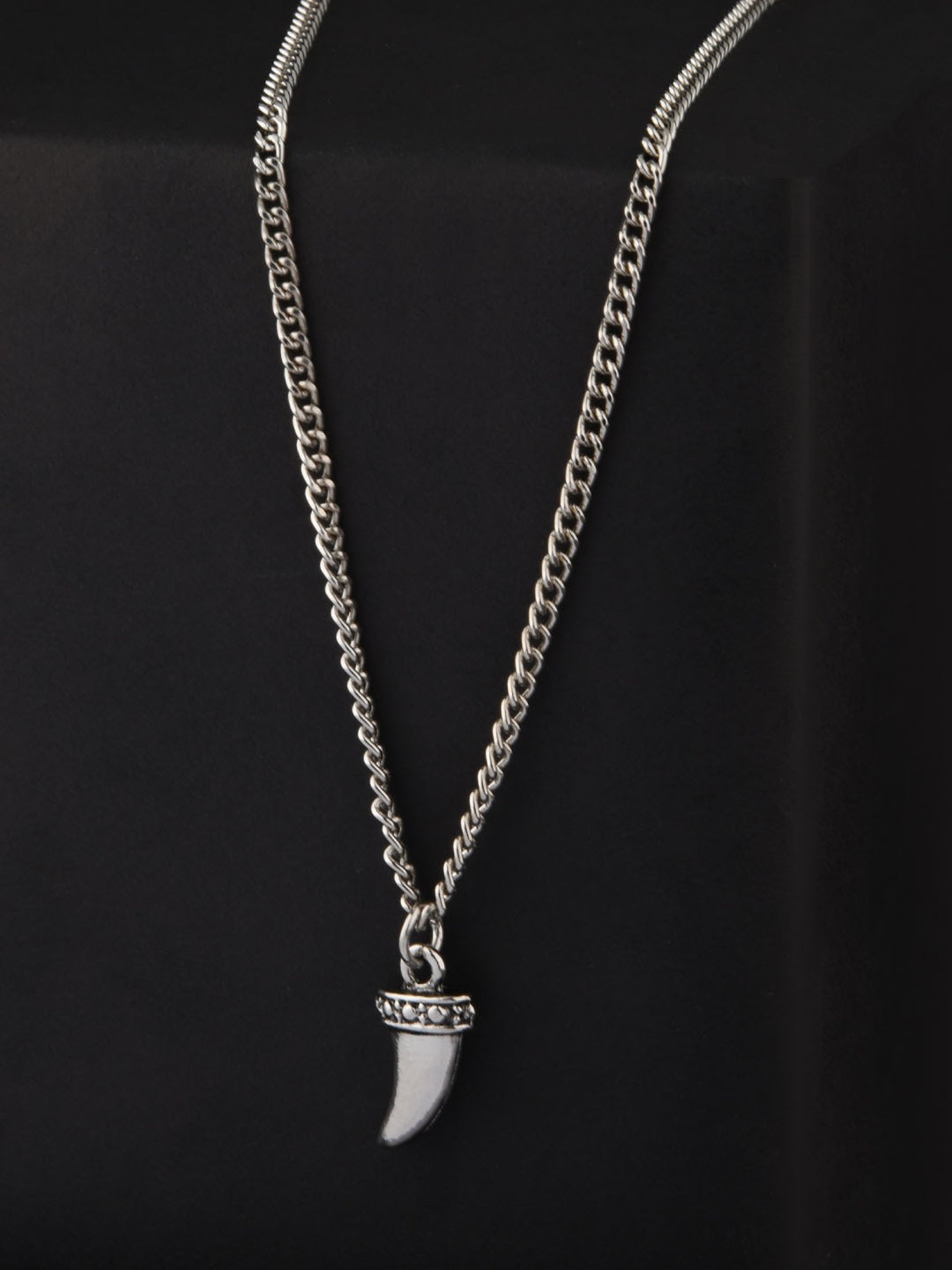The Bro Code Silver-Plated Funky Pendant Necklace for Men