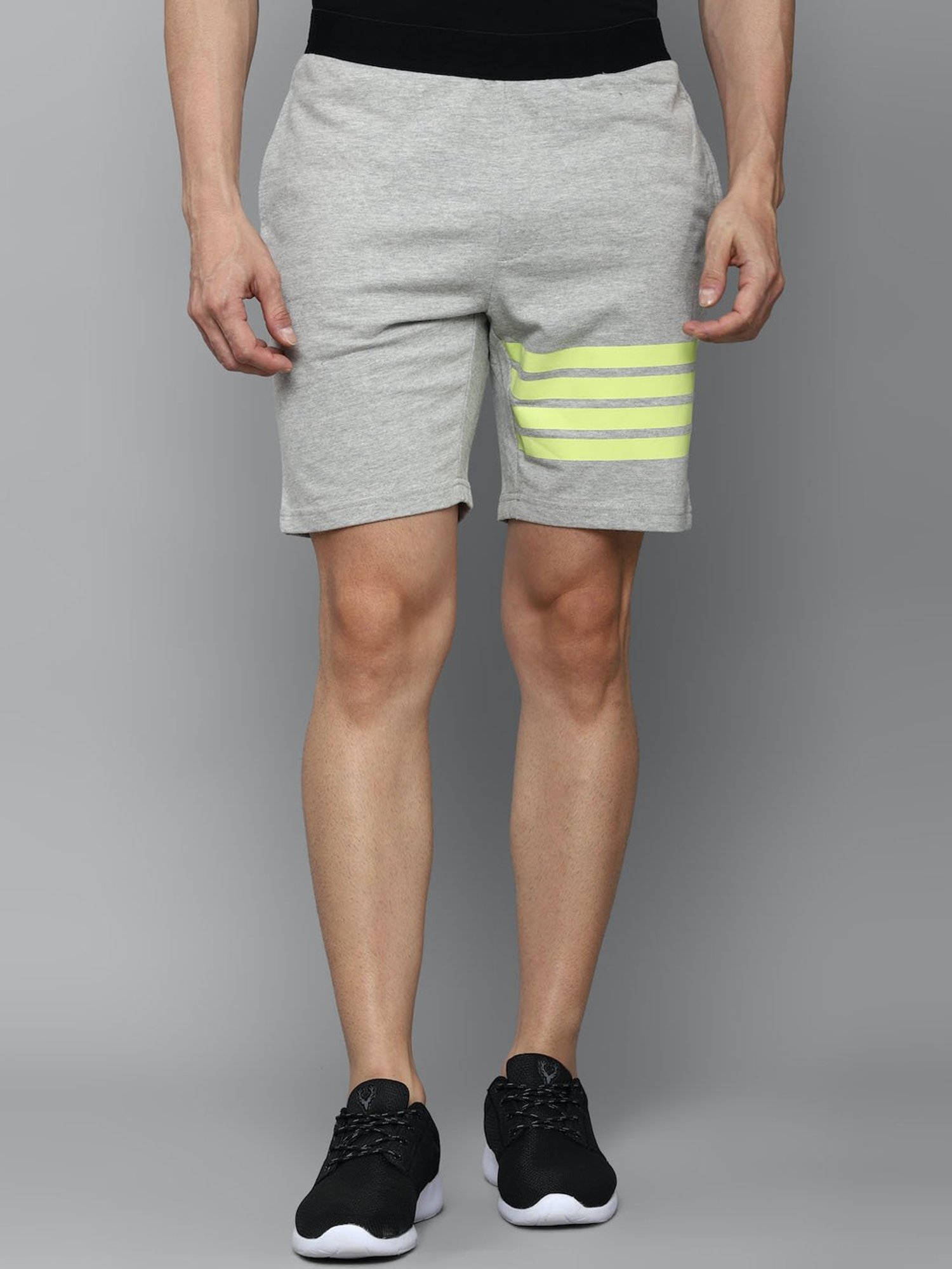Tribe by Allen Solly Grey  Slim Fit Shorts