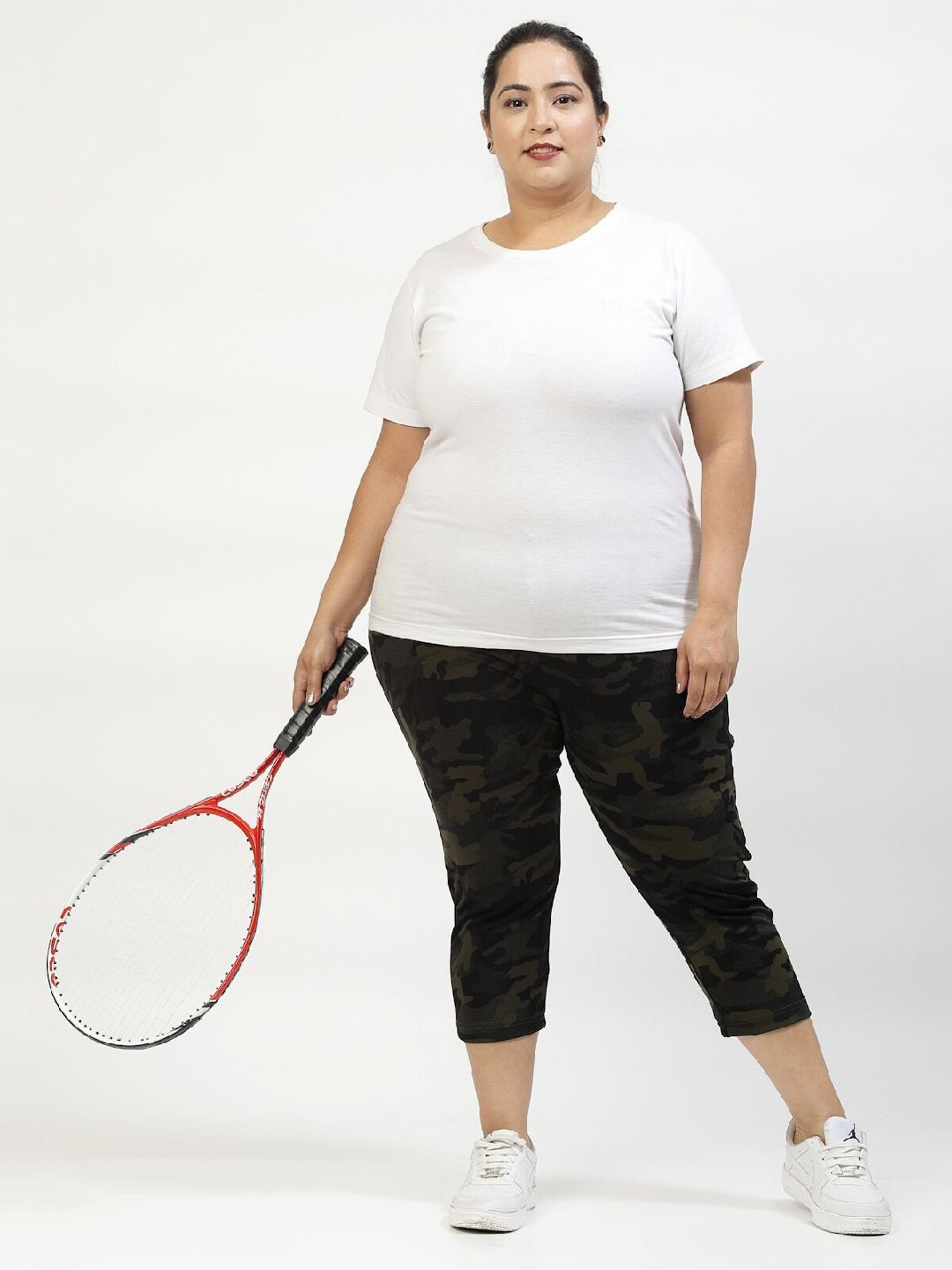 Melon by PlusS Green & Black Printed Capris