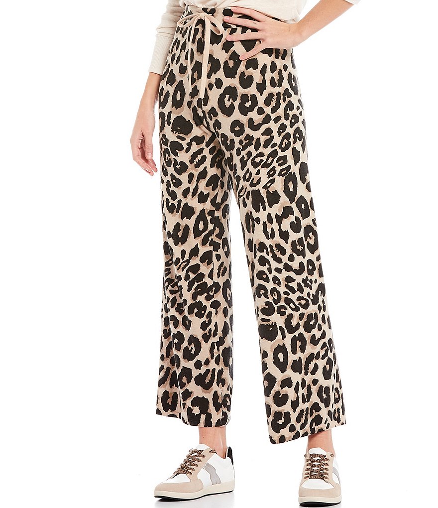 Sanctuary Essential Leopard Print Coordinating Drawstring Ankle Pants