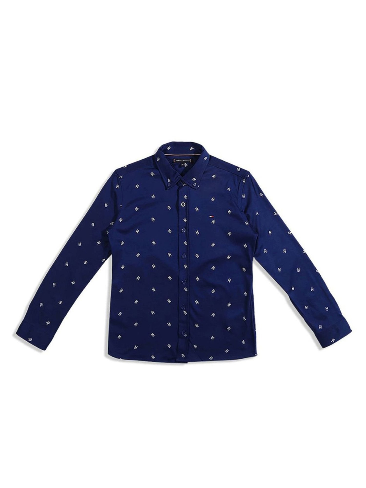 Tommy Hilfiger Kids Blue Logo Regular Fit Shirt