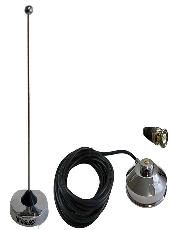 Tram Browning Magnet Mount NMO VHF Antenna WCoax Cable Race Car Radio Motorola CDM1250 CDM750