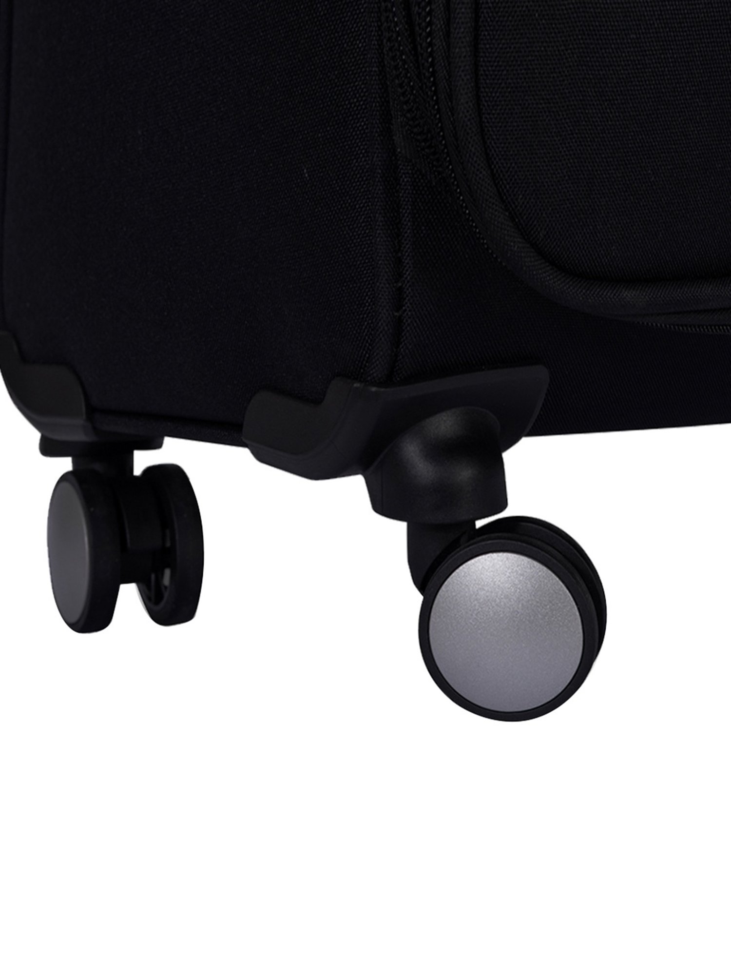 Carriall Black & Beige 4 Wheel Large Soft Cabin Trolley Set of 2 - 79 cm