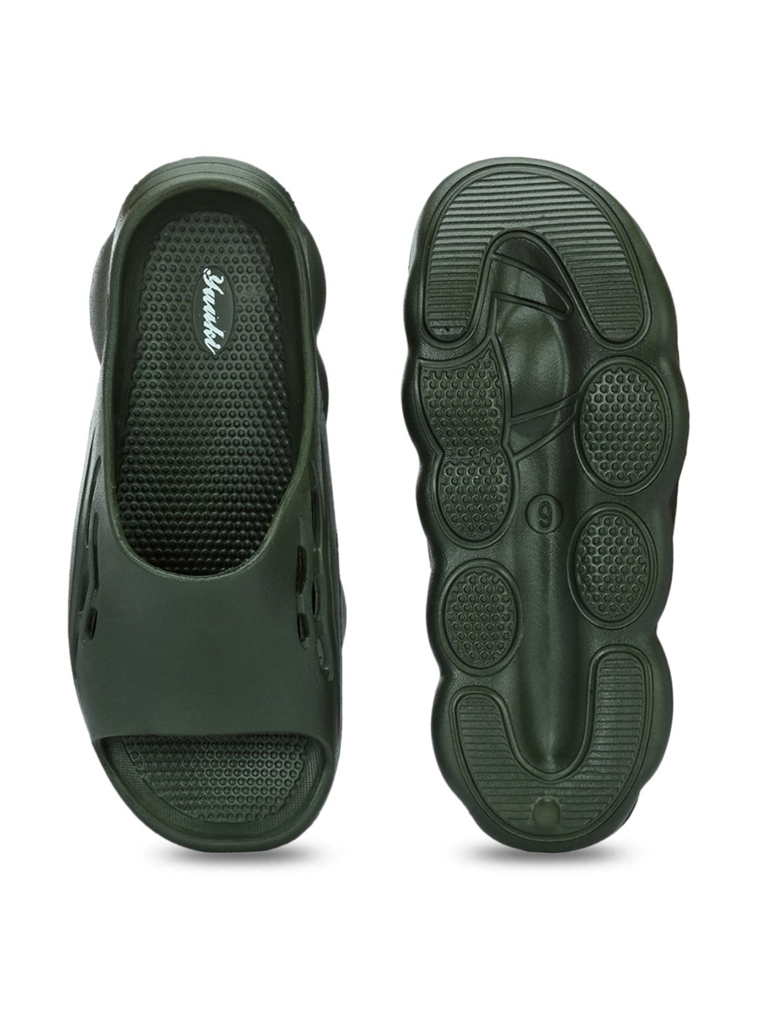 Yuuki Men's BREEZY Olive Slides