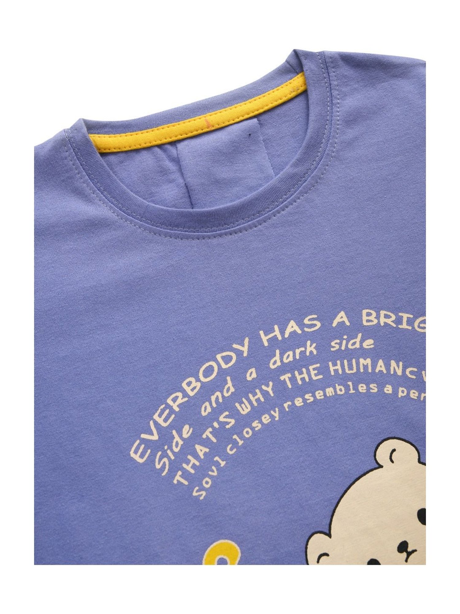 Kids Craft Purple Cotton Printed T-Shirt & Pants