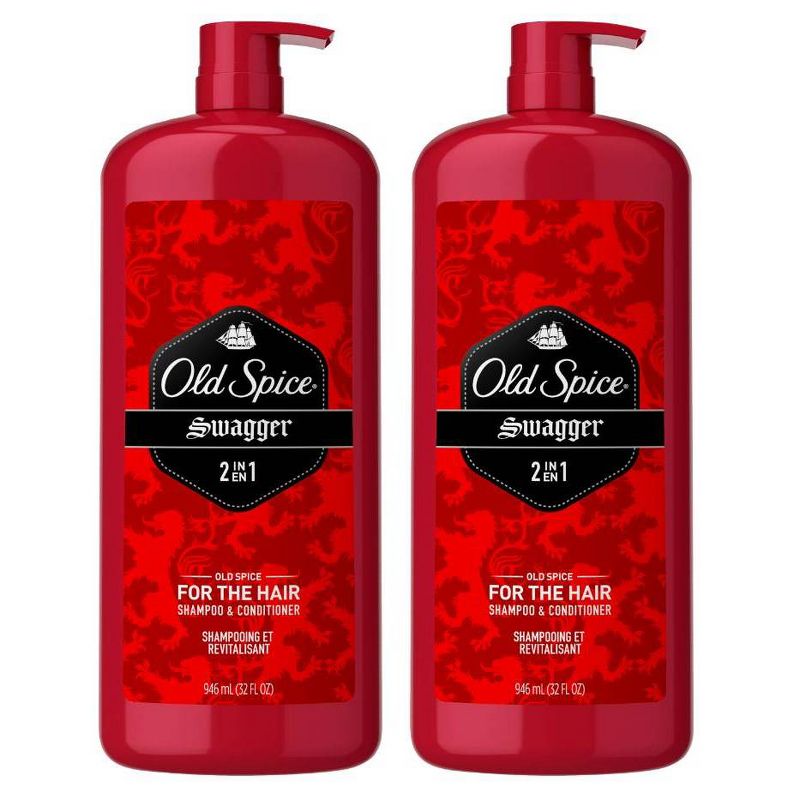 Old Spice Swagger Men's 2-in-1 Shampoo and Conditioner - 32 fl oz Twin Pack