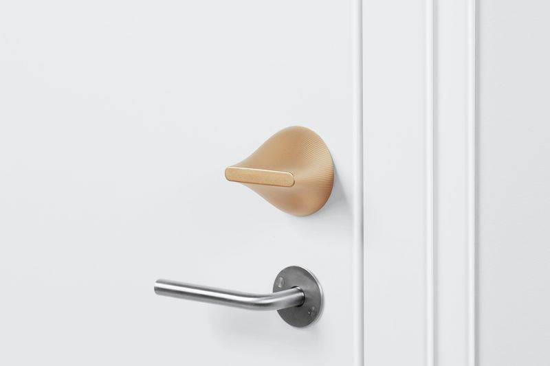 FRIDAY HOME Smart Lock - Brass Finish. World's smallest smart lock: diameter 2 3/4". IOS and Android compatible. Built in WiFi on Demand. Rechargeable battery and charger included.