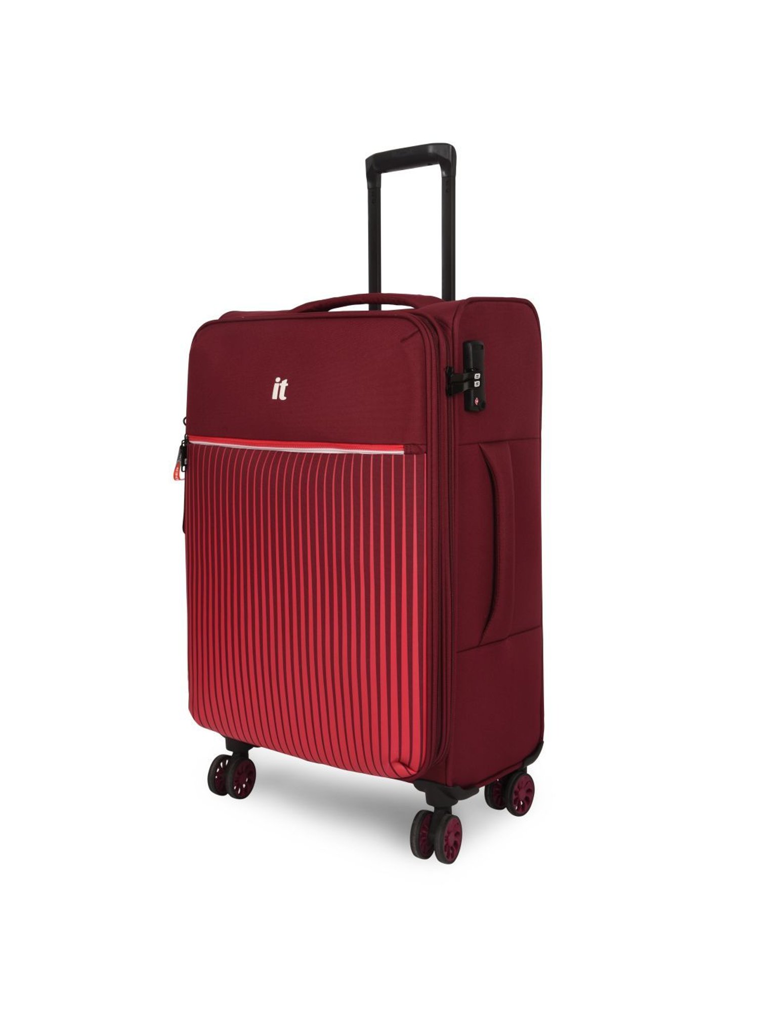 it luggage The Lite Red Medium -24 inches Expandable Soft Case Luggage Trolley with TSA Lock