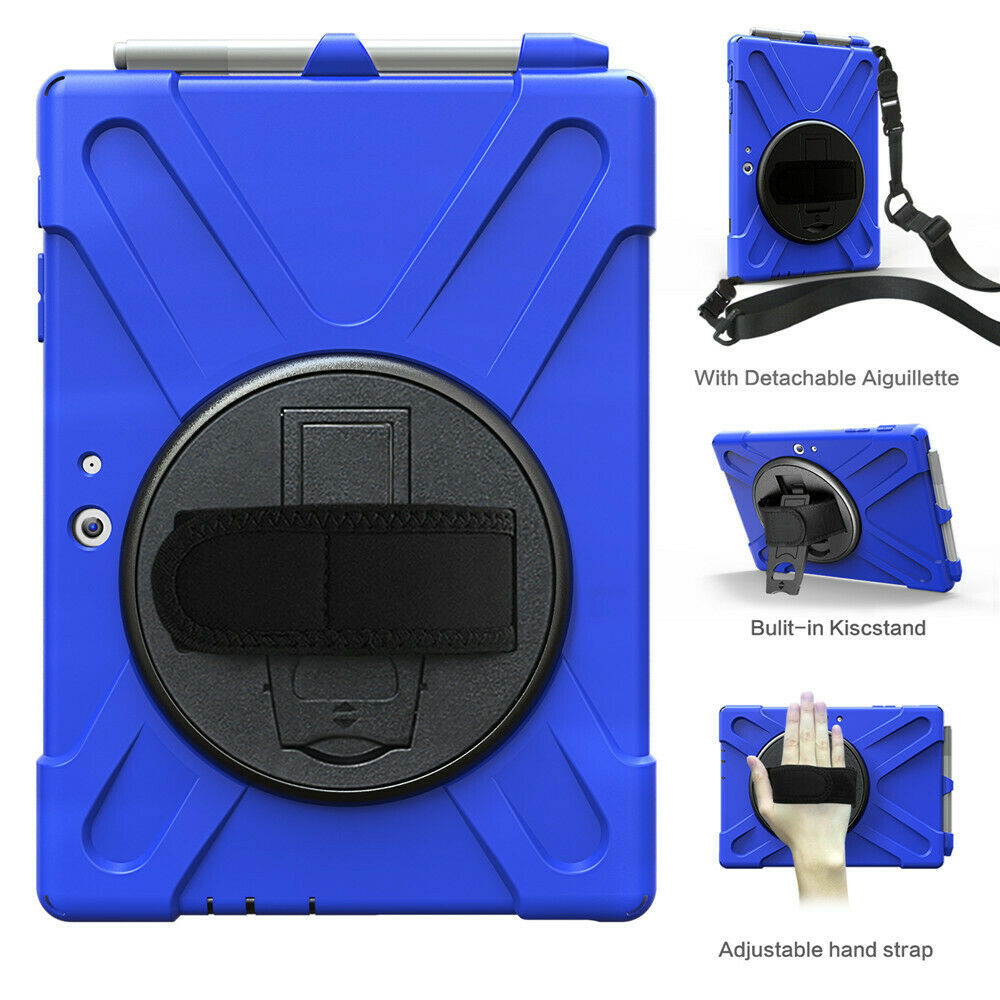 Werleo Surface Pro 6 Case Surface Pro Case 2017 Heavy Duty Full-Body Rugged Protective Case Cover with Kickstand Hand Strap for Microsoft Surface Pro 6 2018 / Surface Pro 5 2017 / Surface Pro 4 2015