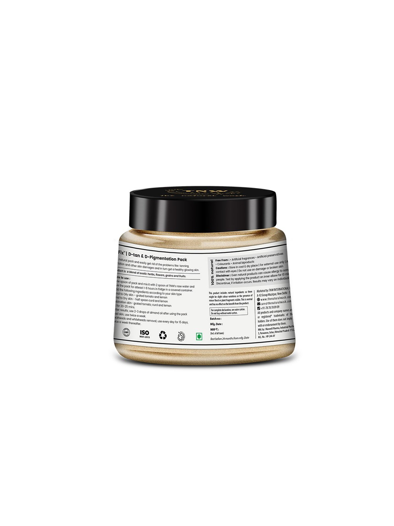 TNW-The Natural Wash De-Pigmentation & De-Tan Pack - 120 gm