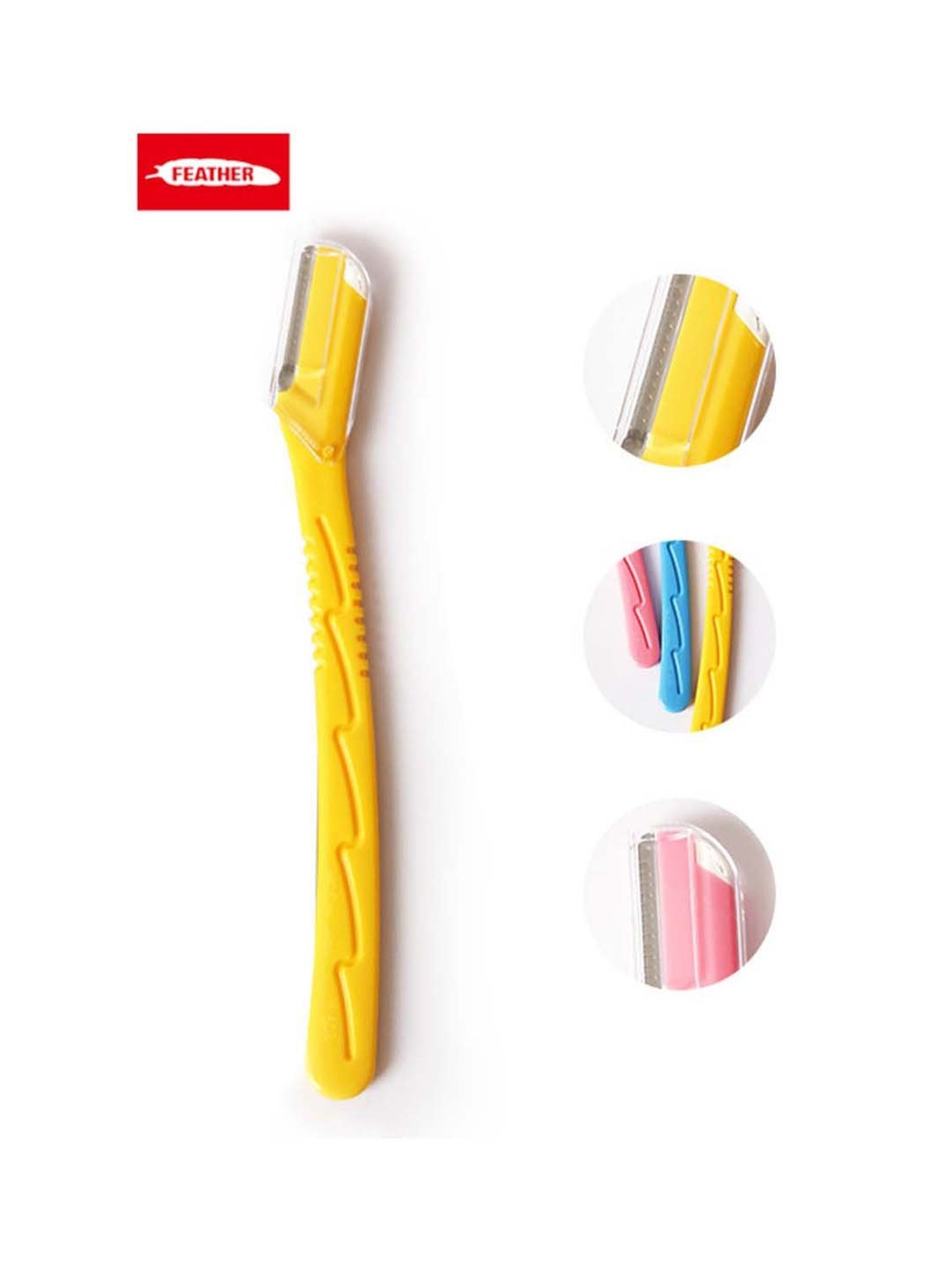 FEATHER Piany Eyebrow Shaper Razor - 3 Piece - 100 gm