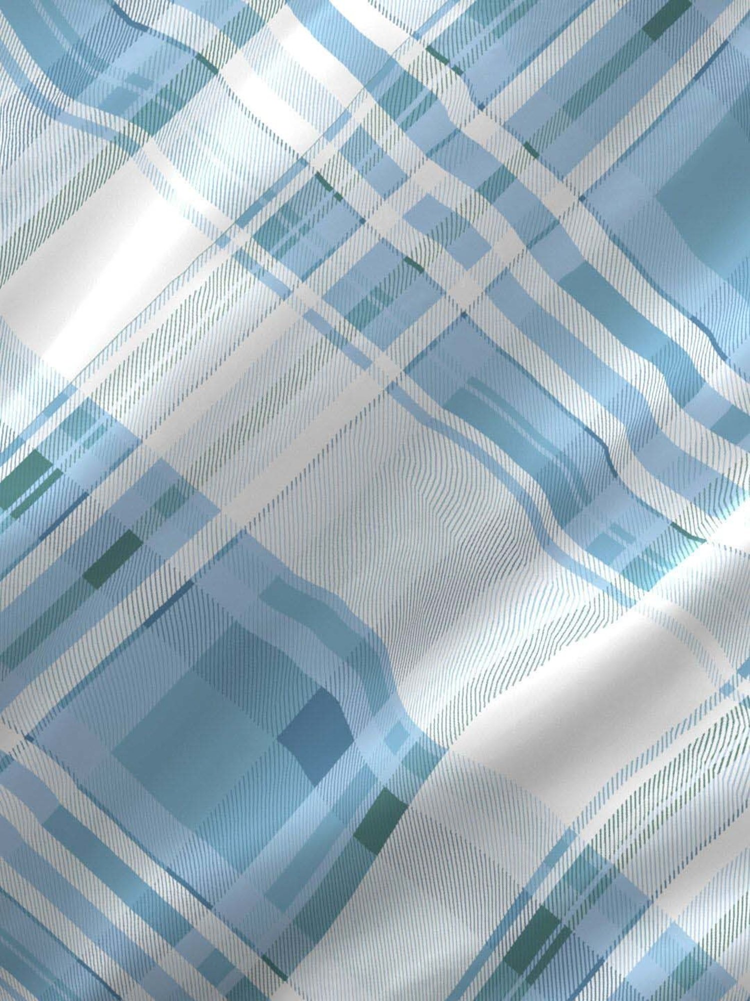 Boutique Living Signature Light Blue Cotton 300 TC Fitted Size Bedsheet with Pillow Cover