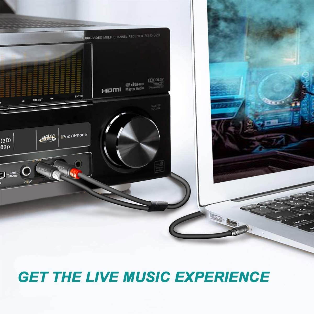 3.5mm to 2-Male RCA, Benfei RCA to Audio Stereo Cable - 6 Feet