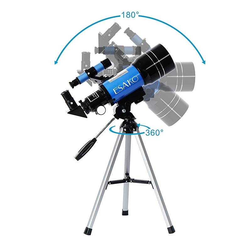 Telescope for Kids Beginners 70mm Portable Astronomical Telescopes with Phone Mount Remote Control